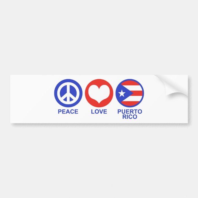 Liebe Puerto Rico Autoaufkleber (Vorne)