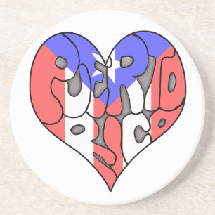 Liebe Puerto Rico Getränkeuntersetzer