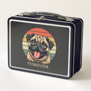 Liebe Pug Forever � Süßes Pug-Fan-Design Metall Brotdose