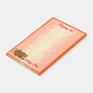 Liebe Pumpkin-Herbst Anpassen von Text und Farbe Post-it Klebezettel