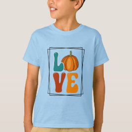 Liebe, Pumpkin Herbst Herbstjunge T-Shirt