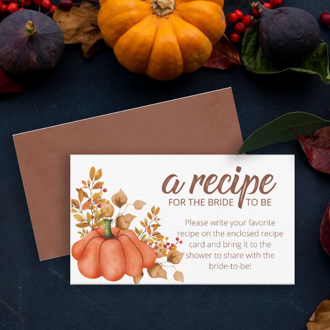 Liebe Pumpkin Rezept für die Braut Begleitkarte (Von Creator hochgeladen)
