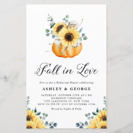 Liebe Pumpkin Sonnenblumen Probe Abendessen