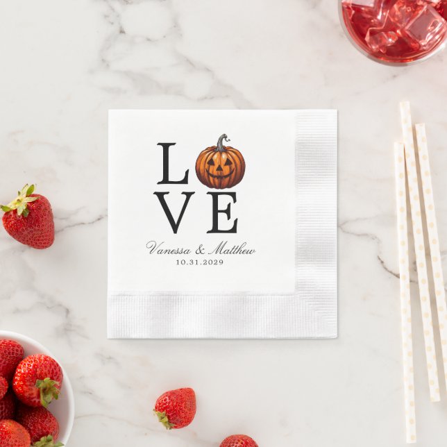 Liebe Pumpkin Wedding Serviette (Beispiel)