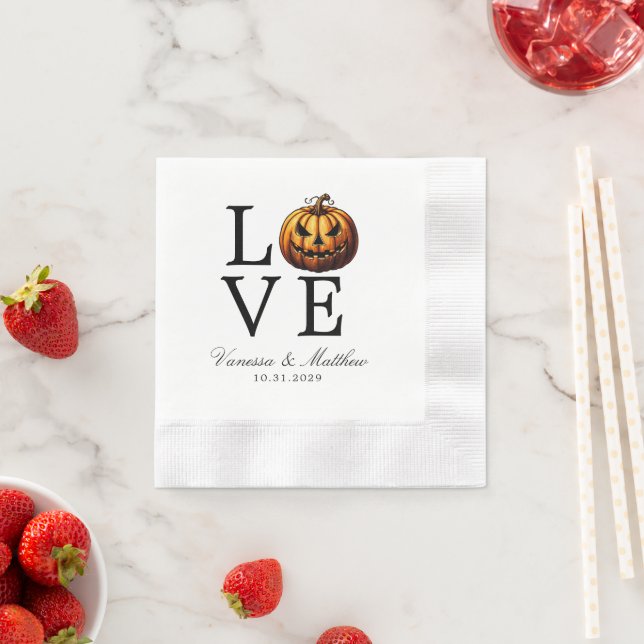 Liebe Pumpkin Wedding Serviette (Beispiel)