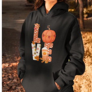 Liebe Pumpkins , Niedliche Herbstblätter und Pumpk Hoodie