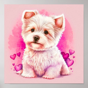 Liebe Puppy in Lugano Kunst - Kinderzimmer Kunst, Poster