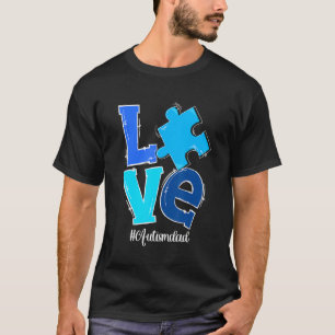 LIEBE Puzzle Piece Autismus Vater Autismus Bewusst T-Shirt