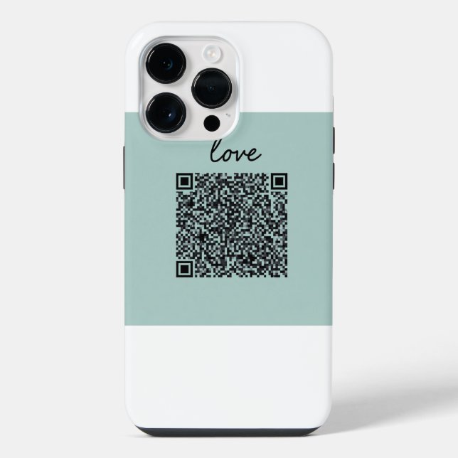Liebe QR Code  iPhone 14 Pro Max Hülle (Rückseite)