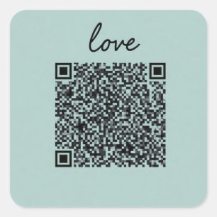 Liebe QR-Code Quadratischer Aufkleber