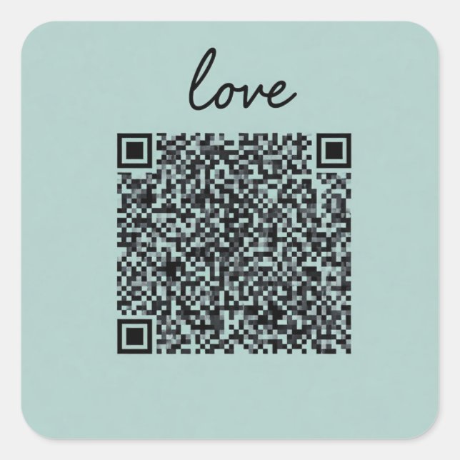 Liebe QR-Code Quadratischer Aufkleber (Vorderseite)