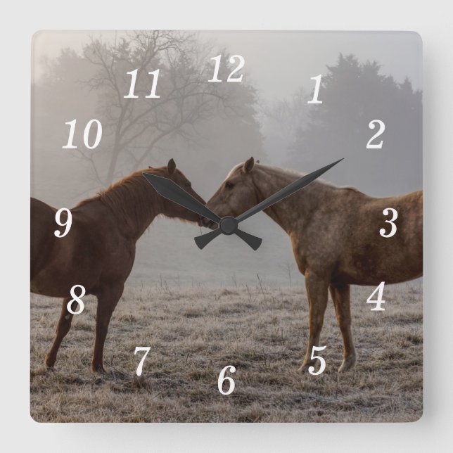 Liebe Quadratische Wanduhr (Vorderseite)