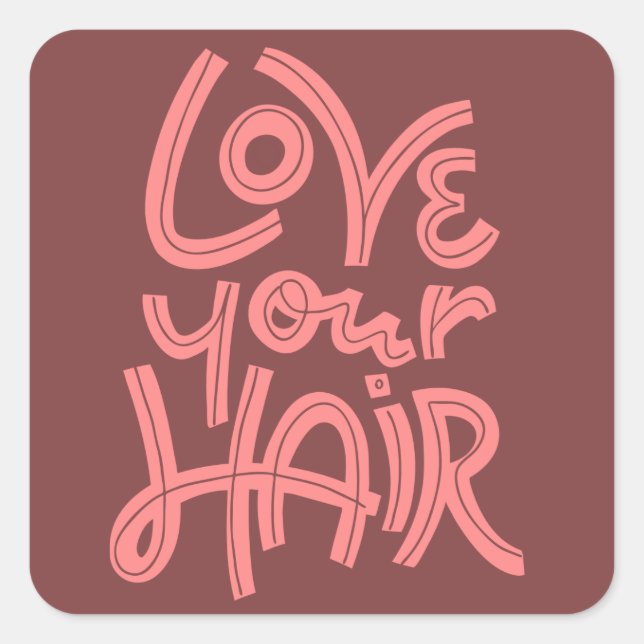 Liebe Quadratischer Aufkleber (Vorderseite)