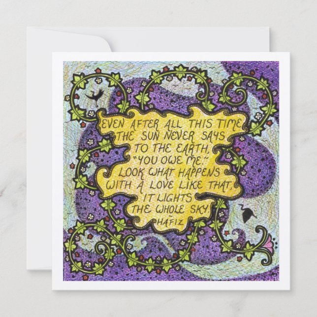 Liebe Quote Square Grußkarte, Leere Karte (Vorderseite)