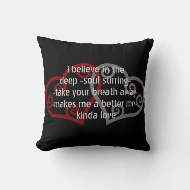 Liebe Quote Throw Pillow Kissen (Vorderseite)