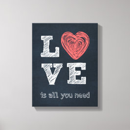 Liebe Quote Typografie Leinwanddruck