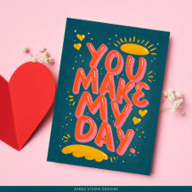 Liebe Quote Valentines Typografie blaue Karte