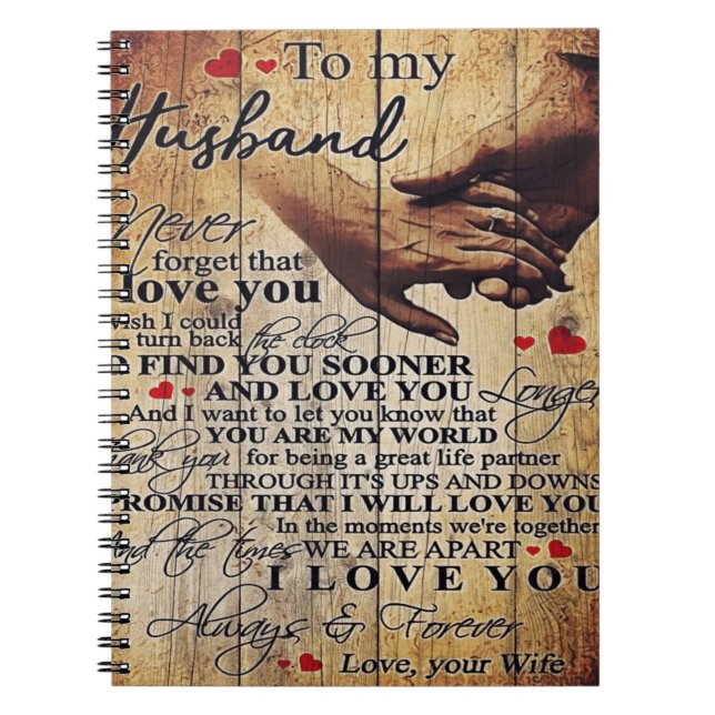 Liebe Quotes-Geschenk | An mein Ehemann anwesend | Notizblock (Vorderseite)