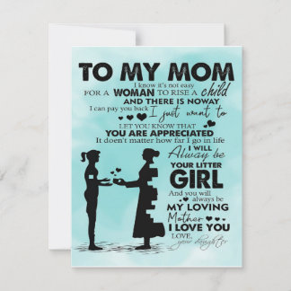 Liebe Quotes-Geschenk | An meine Mama anwesend | Einladung