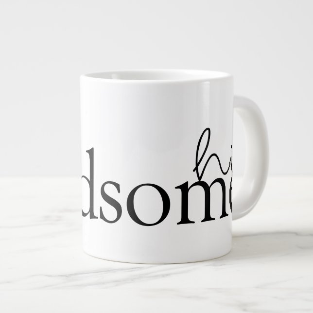 Liebe Quotes V Jumbo-Tasse (Vorderseite Rechts)