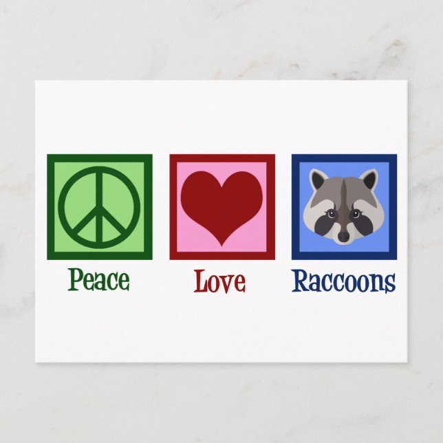 Liebe Raccoons Postkarte (Vorderseite)