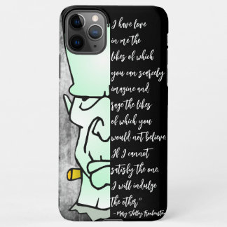 Liebe & Rage Quote Frankensteins Monster, Shelley iPhone 11Pro Max Hülle