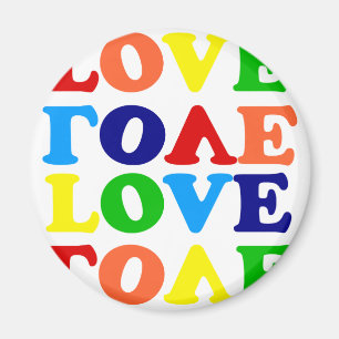 Liebe Rainbow Alphabet Suppe Valentine Magnet