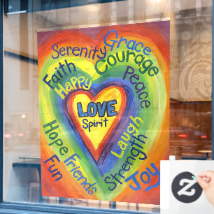 Liebe Rainbow Art Decoration Window Fensteraufkleber