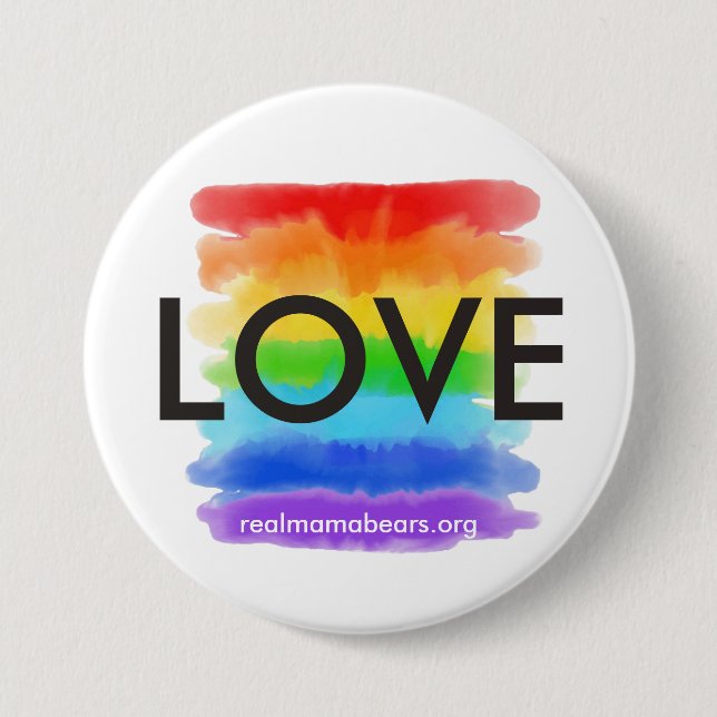 Liebe Rainbow Button (Vorderseite)