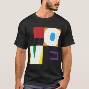 Liebe Rainbow Colors Modern Letter Art Design T-Shirt