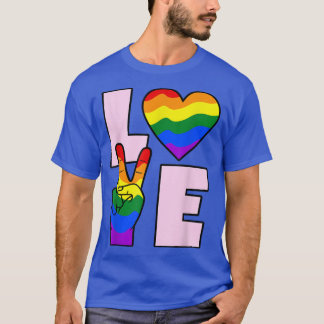 Liebe Rainbow Flag LGBTQ Lesbians Pride Month Supp T-Shirt