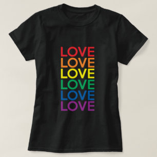 LIEBE RAINBOW GLEICHSTELLUNG LGBTQI GAY LESBIAN PR T-Shirt