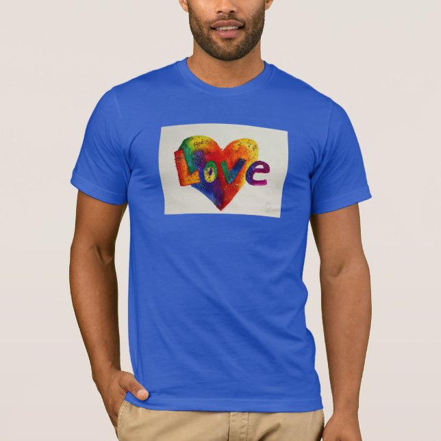 Liebe Rainbow Glitzer Stadtrundgang: Kunst, Dichtu T-Shirt (Vorderseite)