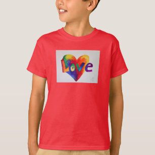 Liebe Rainbow Heart Art Inspiration Word Shirts