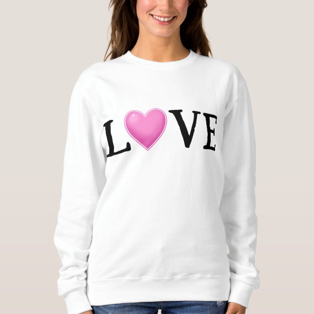 LIEBE Rainbow Heart Women's Sweatshirt (Vorderseite)