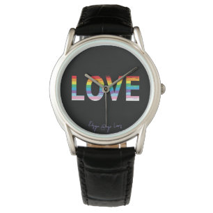 LIEBE Rainbow LGBTQIA, Gay Pride Letter Cool Armbanduhr