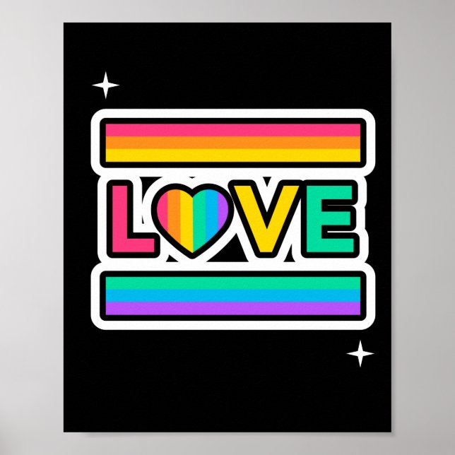 Liebe. Rainbow-Liebe. Stolz lgbtq. Poster (Vorne)