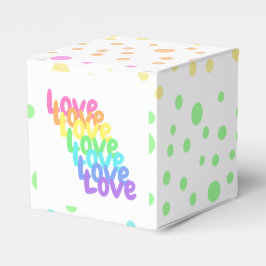 "Liebe" Rainbow Polka Dotted Gevor Box Geschenkschachtel