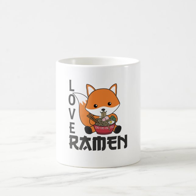 Liebe Ramen Niedlich Fox Kawaii Füchse Kaffeetasse (Mittel)