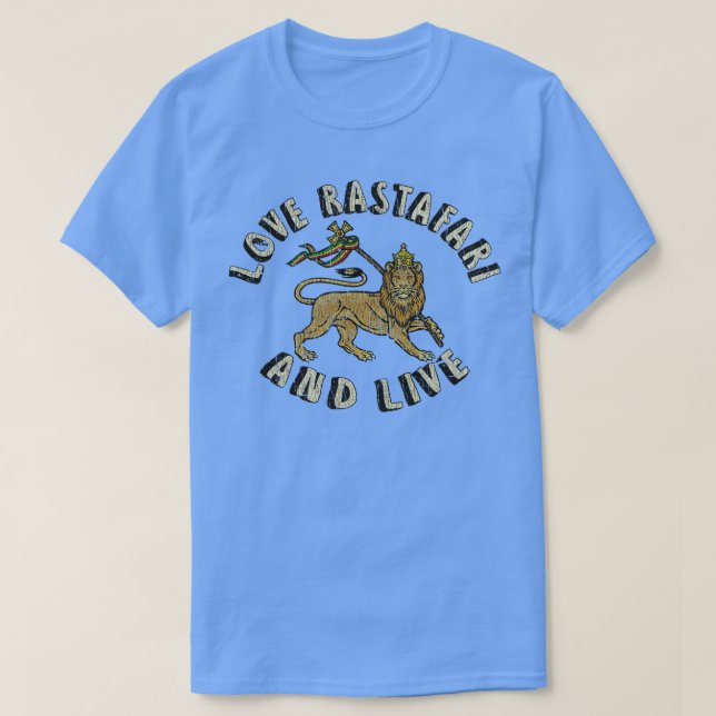 Liebe Rastafari und Live 1976 T-Shirt (Design vorne)