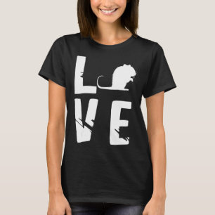 Liebe Rat Mouse Rat Lover Rodent Animal Rat Lover T-Shirt