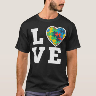 Liebe rätselt Autismus Bewusstsein Autistische Unt T-Shirt