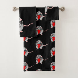 Liebe-Ratte Badhandtuch Set