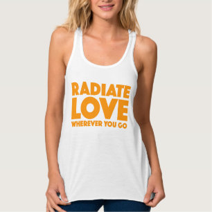 Liebe rauchen, wo immer Sie Orange auf Weiß zitier Tank Top