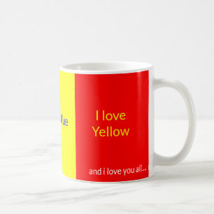 Liebe Red Blue Yellow und Sie alle Tasse