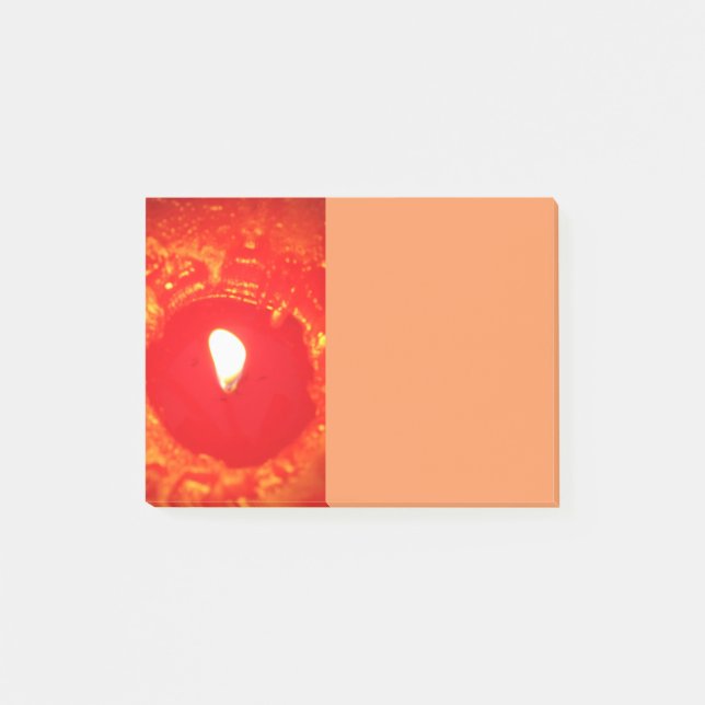 Liebe, Red Candle Light Post Weihnachten Post-it Klebezettel (Vorderseite)