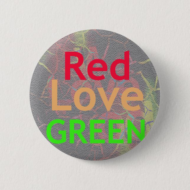 LIEBE RED GOLDEN GREEN BUTTON (Vorderseite)