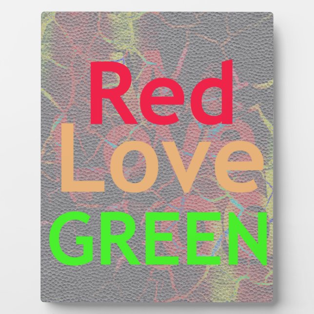 LIEBE RED GOLDEN GREEN FOTOPLATTE (Vorderseite)