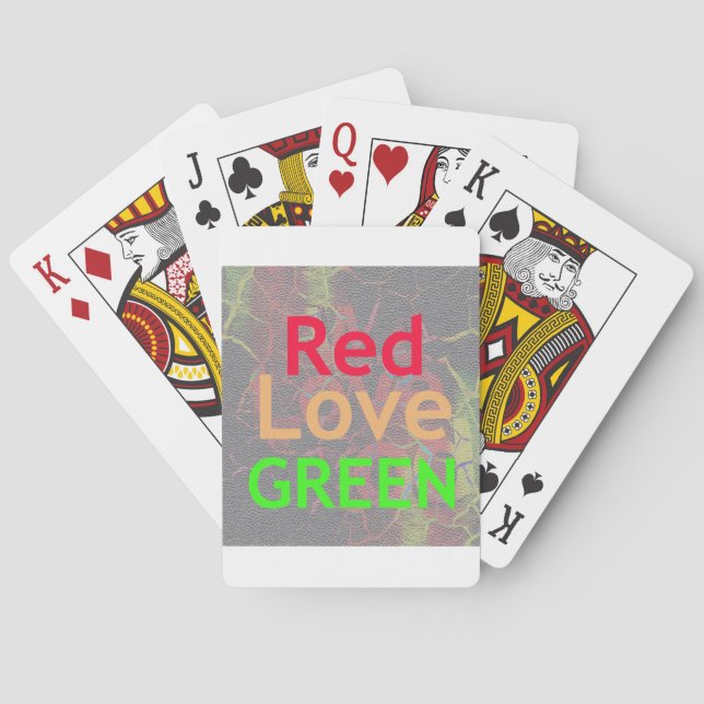 LIEBE RED GOLDEN GREEN SPIELKARTEN (Rückseite)
