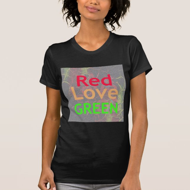 LIEBE RED GOLDEN GREEN T-Shirt (Vorderseite)